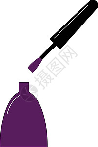 紫色指甲油矢量图或彩色插图背景图片