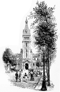 罗格伍德圣皮埃尔·德蒙特罗格教堂 古典雕刻背景