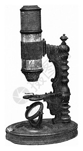 纽伦堡德国国家博物馆旧显微镜 vi黑色艺术工具插图博物馆科学历史性艺术品雕刻乐器背景图片