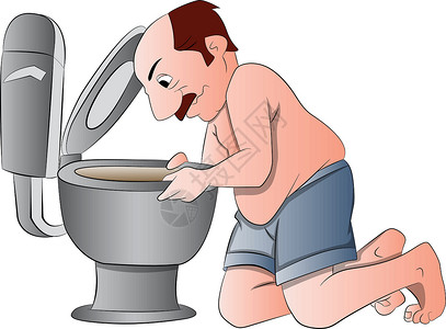 修厕所的人 插图背景图片