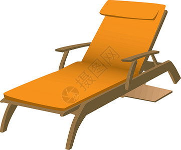 休息席海滩电脑椅子背景图片