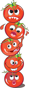 番茄红素番茄或索拉努姆液积 插图水果艺术品食物素食主义者沙拉蔬菜绘画饮食生产植物插画