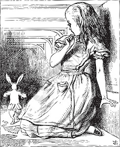 约翰高凡爱丽丝长大了 看白兔回来 辉煌插画