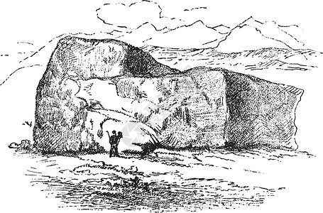 阿尔卑斯山脉的布洛奇变幻无常 由古老的冰川 文塔沉积插画