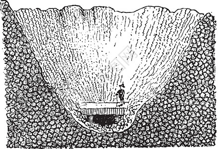 支石墓布列塔尼的洛克马瑞尔领主 古董雕刻插画