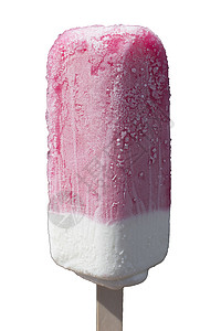 白色和粉红色冰淇淋 有剪切路径背景图片