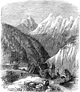 罗纳阿尔卑斯山1890 年代法国罗纳阿尔卑斯大区的尼姑历史打印插图古董建筑学大教堂命令雕刻教会插画