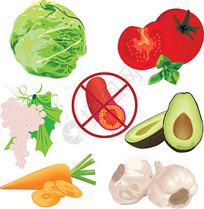 高油脂食物低控制水平的胆酯醇食用食品设计图片