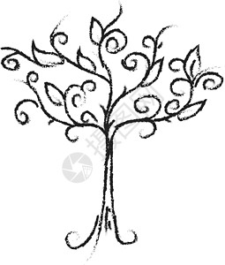 树白底素材装饰树 插图 白底的矢量插画
