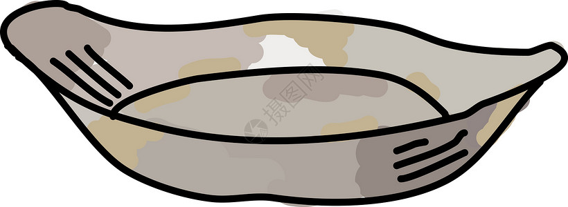 白色背景上的空圆圈环境盘子早餐圆形勺子插图用具餐具餐厅背景图片