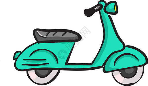 摩托车引擎白色背景上的绿色古董发动机运动运输艺术速度收藏街道车轮驾驶插画