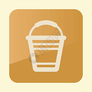 桶平面矢量 ico家务垃圾家庭插图背景图片