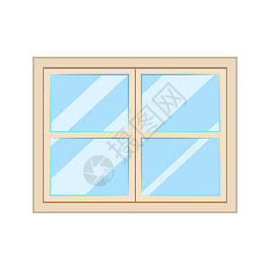 白色窗口 玻璃边框 内部建筑隔离背景图片