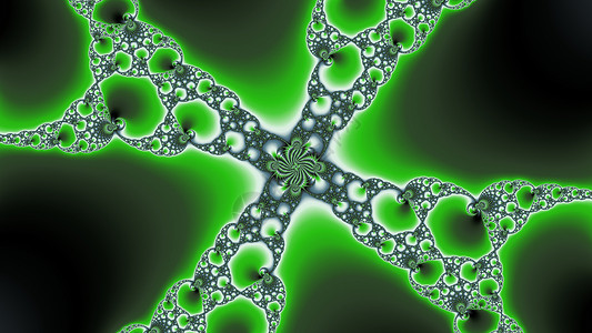 金属绿颜色的分形几何学绿色递归艺术螺旋背景图片