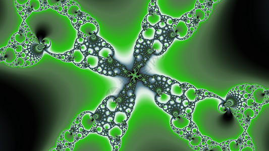 金属绿颜色的分形几何学递归艺术绿色螺旋背景图片