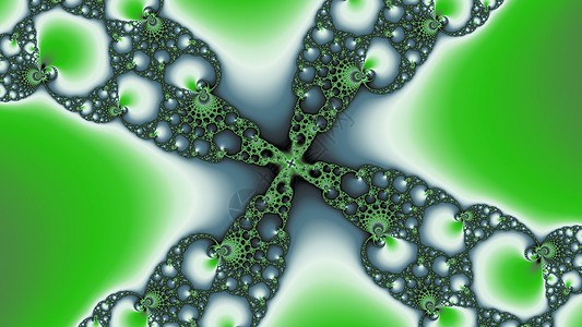 金属绿颜色的分形螺旋几何学绿色递归艺术背景图片