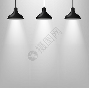 黑灯配灰瓦灯具广告素材高清图片