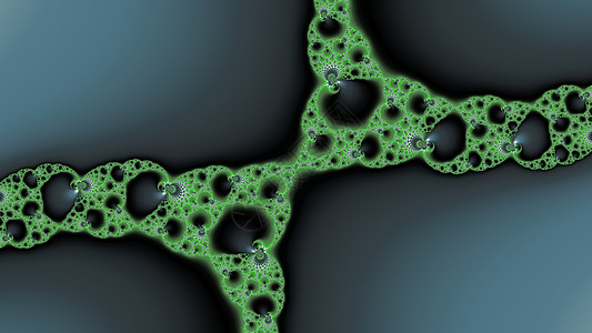 金属绿颜色的分形几何学递归艺术螺旋绿色背景图片
