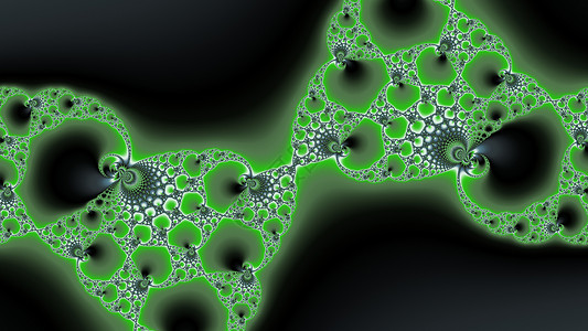 金属绿颜色的分形几何学螺旋绿色艺术递归背景图片