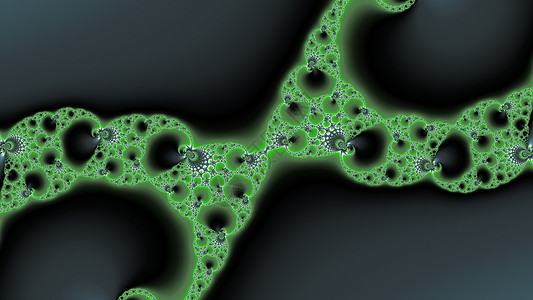 金属绿颜色的分形几何学螺旋艺术递归绿色背景图片