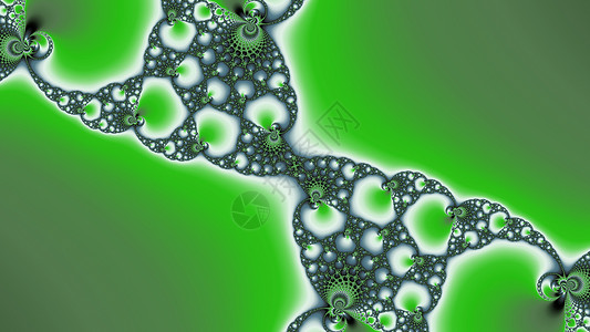 金属绿颜色的分形绿色艺术螺旋递归几何学背景图片