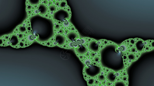 金属绿颜色的分形螺旋绿色几何学递归艺术背景图片