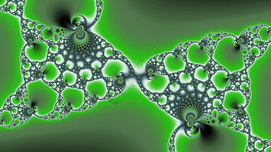 金属绿颜色的分形绿色螺旋递归艺术几何学背景图片