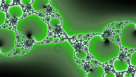 金属绿颜色的分形艺术几何学螺旋递归绿色背景图片