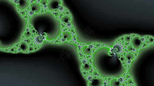 金属绿颜色的分形艺术绿色几何学螺旋递归背景图片