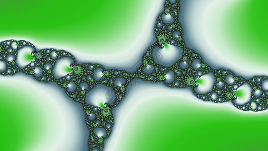 金属绿颜色的分形递归绿色螺旋艺术几何学背景图片