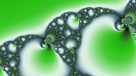 金属绿颜色的分形螺旋绿色几何学艺术递归背景图片