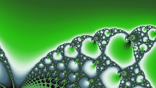 金属绿颜色的分形绿色递归艺术螺旋几何学背景图片
