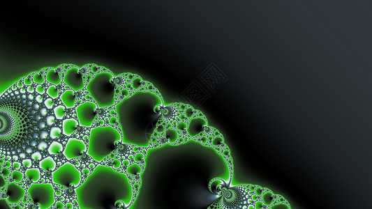 金属绿颜色的分形几何学螺旋绿色递归艺术背景图片