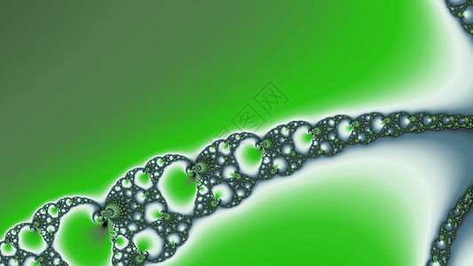 金属绿颜色的分形绿色几何学递归螺旋艺术背景图片