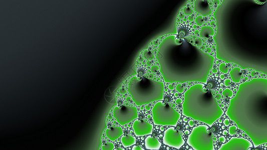 金属绿颜色的分形绿色几何学螺旋艺术递归背景图片
