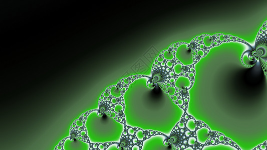 金属绿颜色的分形递归螺旋绿色几何学艺术背景图片