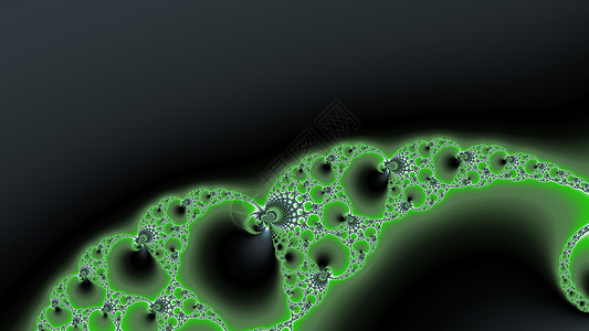 金属绿颜色的分形艺术螺旋递归几何学绿色背景图片