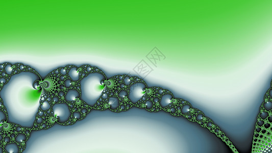 金属绿颜色的分形艺术几何学螺旋绿色递归背景图片