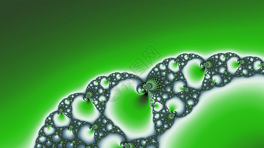 金属绿颜色的分形绿色递归几何学艺术螺旋背景图片