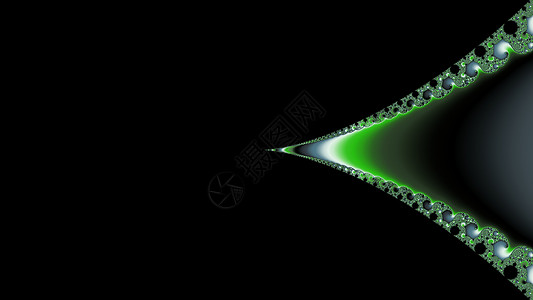 金属绿颜色的分形艺术螺旋几何学递归绿色背景图片