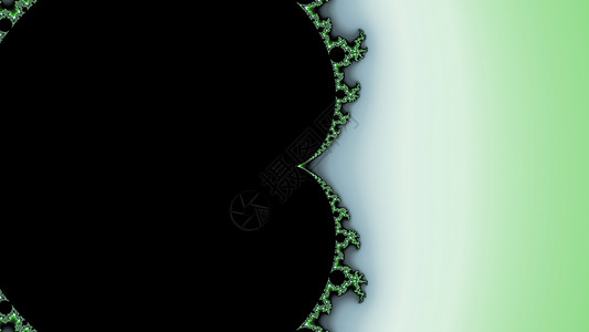 金属绿颜色的分形几何学绿色螺旋递归艺术背景图片
