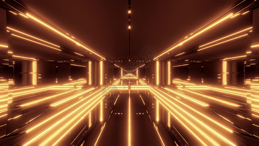 未来主义光笔科幻隧道走廊寺庙3d插画背景壁纸插图玻璃渲染反光小说玻璃底墙纸金子运动反射背景图片