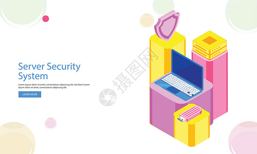 OA登录系统基于服务器安全系统概念的 web 模板办公室屏幕保障互联网等距软件商业公司数据密码设计图片