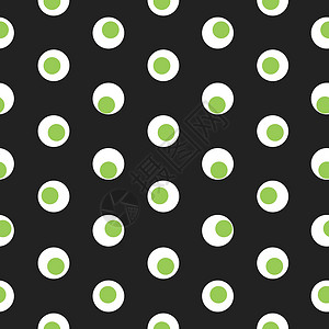 绿色和白色 Polka点抽象无缝的暗背景图案背景图片