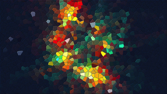 计算机生成的各种 shapes3d 渲染彩色马赛克抽象背景三角形工艺建筑学装饰品彩虹窗户宗教艺术镶嵌古董背景图片