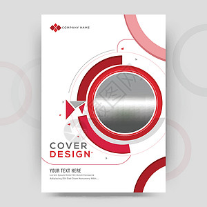 商业封面设计或专业模板布局与 spac创造力杂志目录红色公司营销办公室推介会白色出版物背景图片