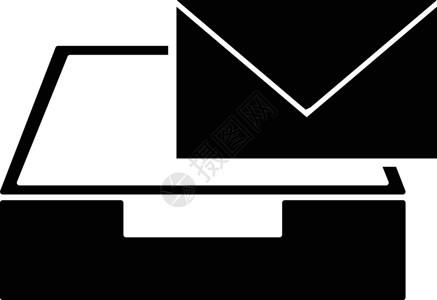 平面样式的邮件收件箱的符号或符号信封设计互联网讲话白色社交电子邮件讨论黑色字形背景图片
