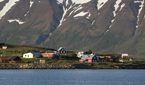 典型的冰地景观背景图片