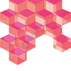 肋排块抽象几何背景与块插画