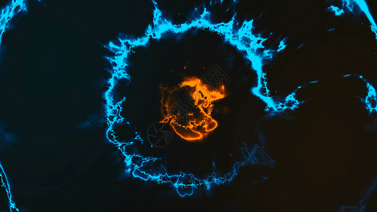 具有火焰效果的能量隧道圆现代抽象 3d 渲染背景计算机生成活力科幻圆形框架旋转光学朗讯辉光射线力量背景图片